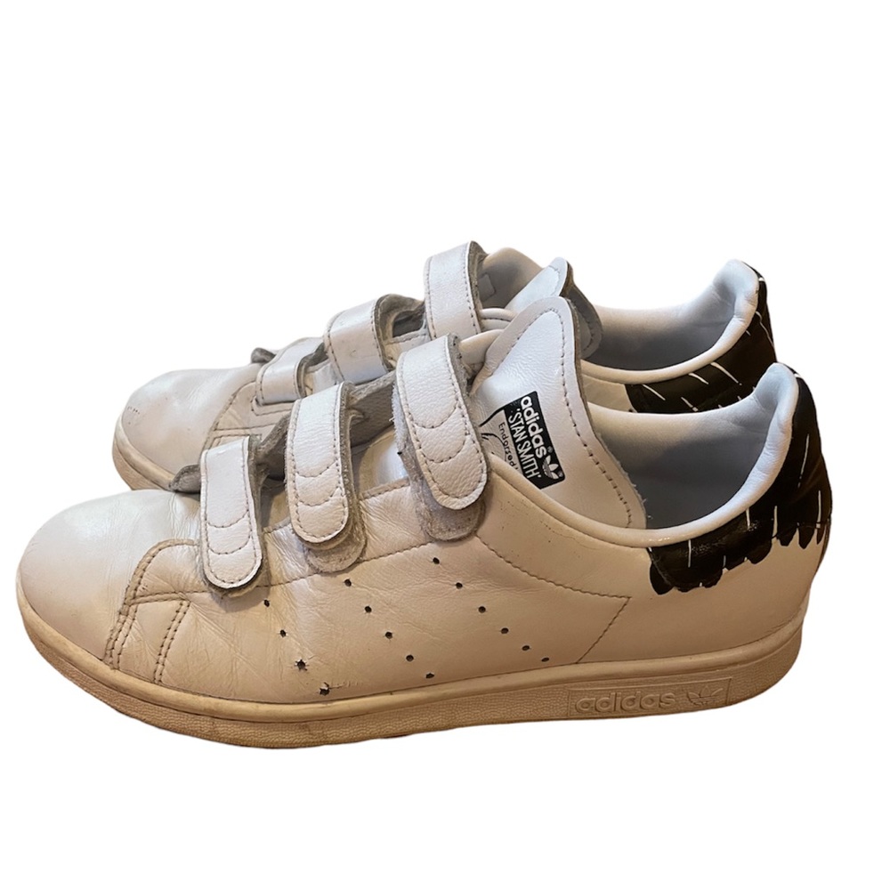 Adidas Stan Smith Sneakers Velcro white black women’s 8 /men’s 6.5